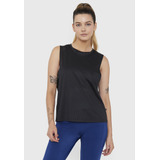 Polera Mujer Deportiva Malla Negro Corona