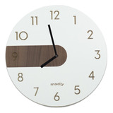 Reloj Madera De Pared - Adam - 28,5cm X 28,5cm