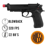 Pistola Airsoft Gbb Green Gás M92 Blowback Full Metal Rossi