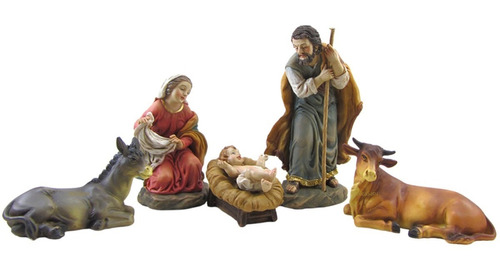 Pesebre 5 Piezas Navidad Navideño Jesus Reyes 12cm (italy)