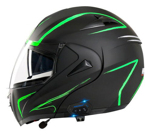 Casco De Moto Abatible Modular Con Bluetooth Manos Libres