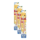 Kit Com 3 Escovas Dentais Infantis Oral-b - 4 A 24 Meses