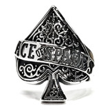 Anillo Pica Ace Of Spades Filigrana Acero Quirurgico 316l