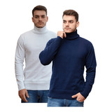 2 Casacos Blusas Masculina De Frio Segunda Pele De Lã Luxo