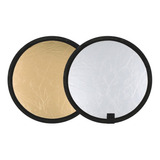 Flex Reflector Redondo Plateado Y Dorado 2 En 1 De 30cm 