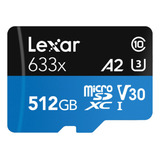 Cartão De Memória Lexar Lsdmi512gbbap633a  High-performance 633x Com Adaptador Sd 512gb