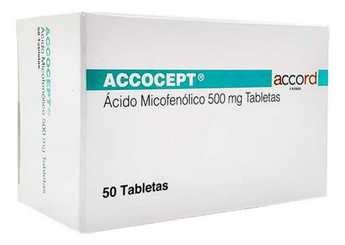 Ácido Micofenólico 500 Mg Accocept Caja Con 50 Tabletas