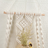 Estantería Para Colgar En La Pared, Estilo Bohemio, Macramé,