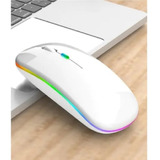 Mouse Optico S/ Fio Recarregável Led Rgb Wirelles Usb Note