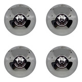 Tapones Planos Cromados Logo Vw Vocho Moderno 4 Piezas