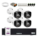 Kit Cameras Intelbras 4 Vhd Full Color Dvr 4 Canais C/hd 1tb