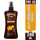 Hawaiian Tropic Aceite Bronceador Fps15, Coconut Oil, 240ml.