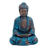 Estátua Buda Hindu Meditando Mesclado Decoração Zen