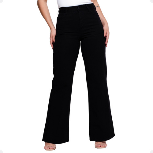 Calça Feminina Wide Leg Pantalona Cintura Alta Coloridas Top