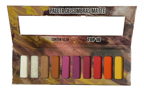 Paleta Sombras Matte Top 10 Ludurana