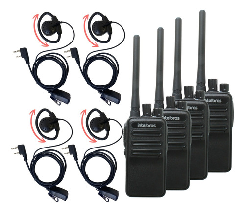 6 Rádios Comunicador Intelbras Rc 3002 G2 + Fone D Regulagem