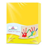 Papel Cortado Eurocolors Carta Canario C/100 - Ec0008 /v Color Amarillo Canario