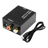 Conversor Audio Digital Rca + Cable Toslink Analogico 