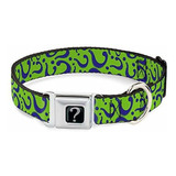 Buckle-down Seatbelt Buckle Dog Collar - Question Mark Scatt