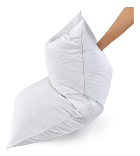 Almohadas De Plumas De Ganso Blancas, Set De 2, Tamaño Queen