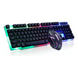 Y) Teclados Con Mouse Kits Gamer Pc Mecánico Luces Pc