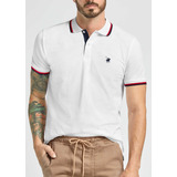 Playera Casual Polo Club Para Hombre Cuello Polo Blanco