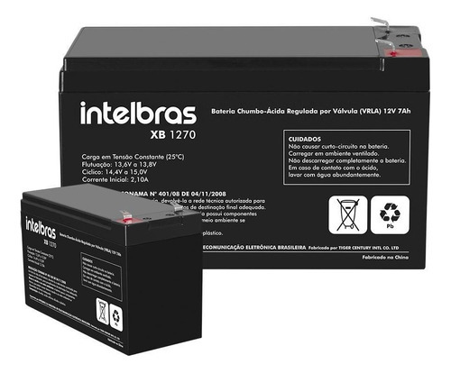 Bateria 12v 7ah Selada Intelbras Central Alarme Nobreak