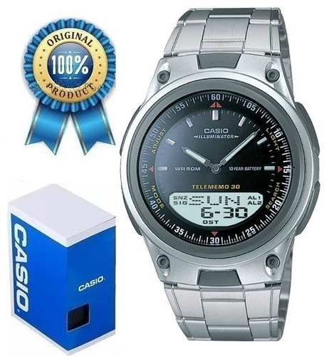 Reloj Casio Aw80 Acero 30 Memorias Cronometro 3 Alarmas