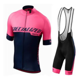 Uniforme De Ciclismo Mtb Ruta Rosa Con Negro