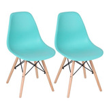 Kit 2 Cadeiras Charles Eames Cozinha Wood Eiffel Dsw Av Cor Da Estrutura Da Cadeira Nude