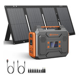 Generador De Energía Portátil 300 W Con Panel Solar 60w