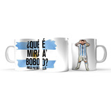 Taza Cerámica 11 Oz Catar 2022 Que Mira Bobo Messi Argentina