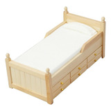 Nuevo 1/12 Cama Individual Con Cajón Modelo For Niños