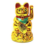 Gato De La Suerte Dorado Fortuna Dinero Maneki Neko A Pila