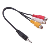 Cable Adaptador Pin Jack A 3 Rca Hembra. Audio Y Video 1 A 3