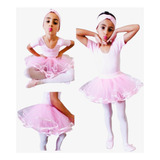 Conjunto De Ballet Com Saia De Tule Infantil 7 Peças