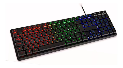 Teclado Gamer Usb Led Rgb Iluminado Pc Notebook Abnt2 Barato