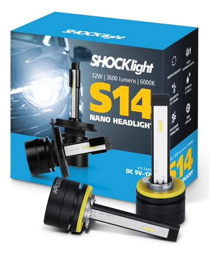 Lâmpada Led Shocklight S14 Nano Headlight 3600 Lumens 6000k