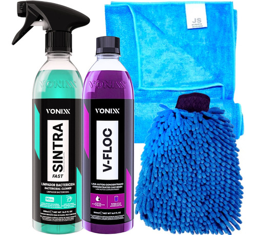 Limpador Apc Sintra Fast Vonixx + Shampoo V-floc 500ml Luva