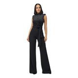 Palazzo Elegante Dama Completo Jumpsuit Strechbrillo Jp14607