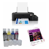 Impresora Epson L121 + Hojas De Sublimación+tintas Color Negro