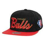 Gorra Mitchell & Ness Men's 75th Anniversary Gold Chicago Bu