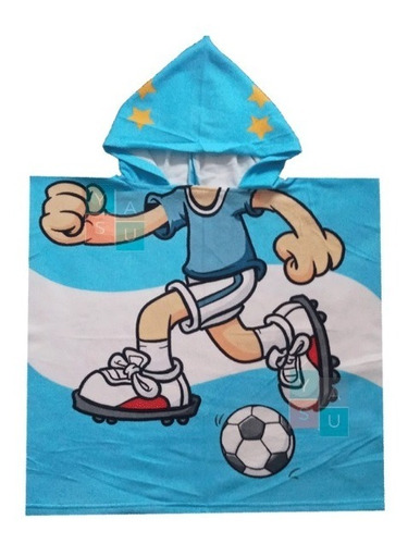 Poncho Playero Infantil Microfibra Secado Rapido Personajes