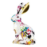Estatua De Conejo Moderna, Escultura De Resina, Adorno De