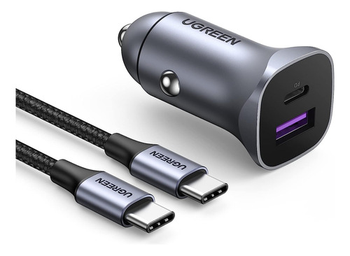 Ugreen 30w Cargador De Coche Usb C Con Cable Usb C A Usb C