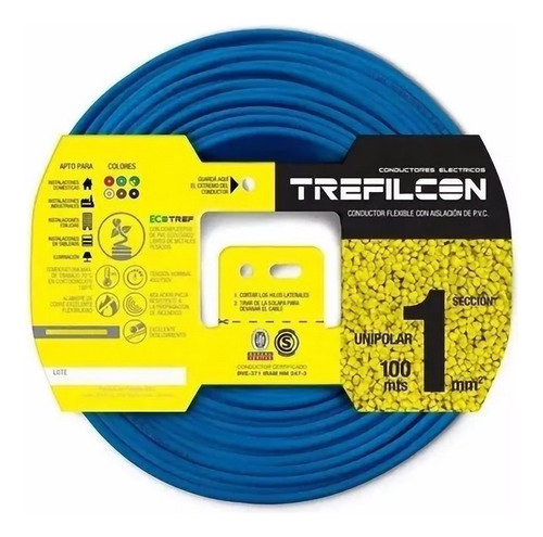 Cable Unipolar 1mm × 100mts Trefilcon (iram)