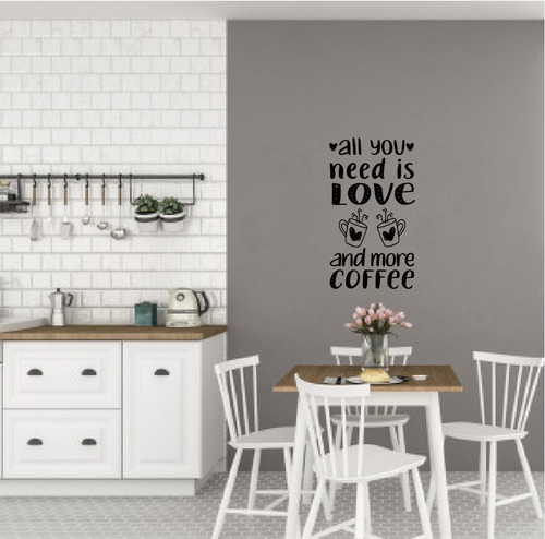 Vinilo Decorativo Adhesivo  Cocina Love Amor Coffee Café
