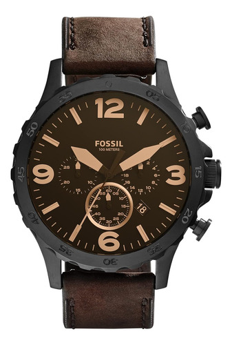 Reloj Fossil Jr1487 Cronografo Caballero 100% Original Cuero