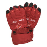 Guantes Invierno Impermeable Deportivos Love Niños Regulable