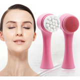 2 Pzs Cepillo Exfoliante Facial Manual Masajeador Doble Cara